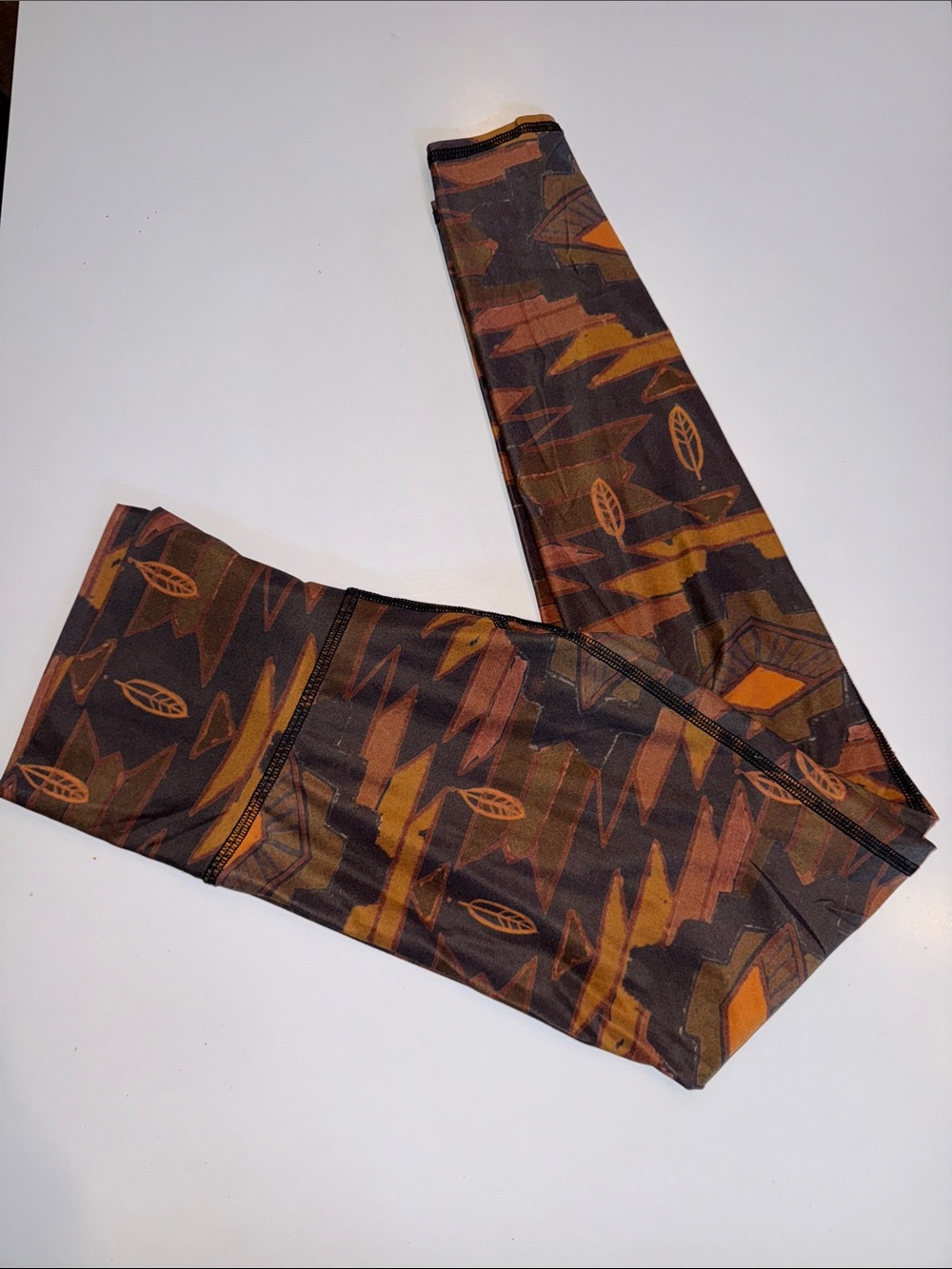 Women’s Teeki Rust & Brown Patterned Athletic Pants